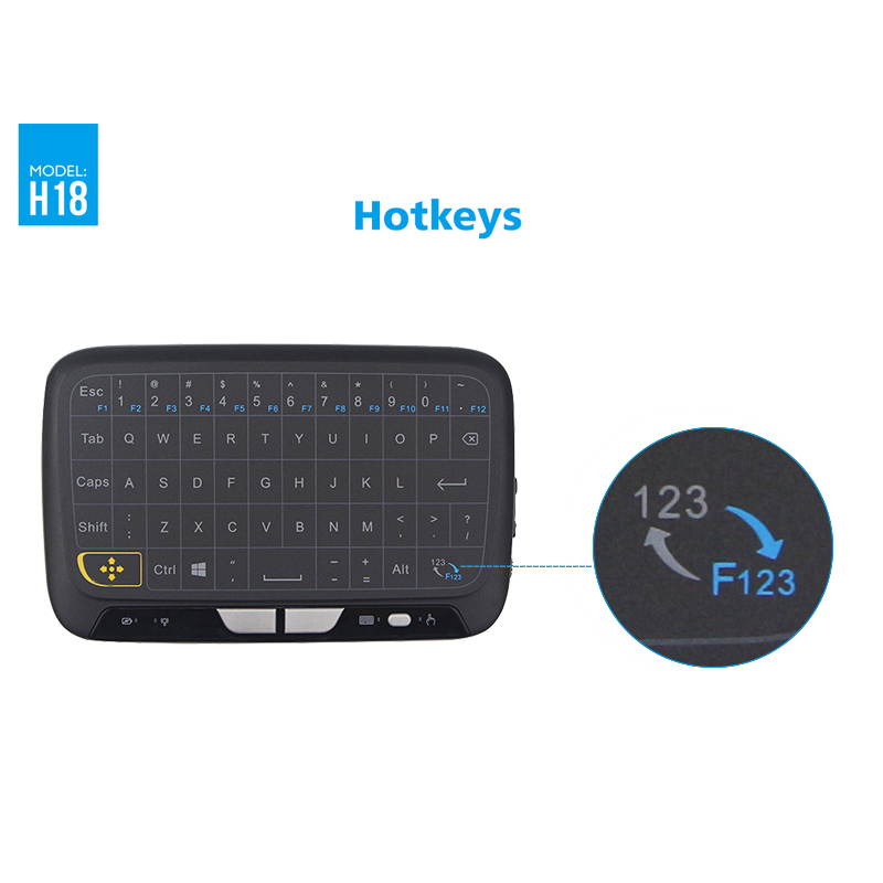 New Real Touch Keyboard 2.4G Wireless Mini Touchpad Mouse Keyboard for PC Laptop Tablet Pad Smart Android TV Box Raspberry Pi 3