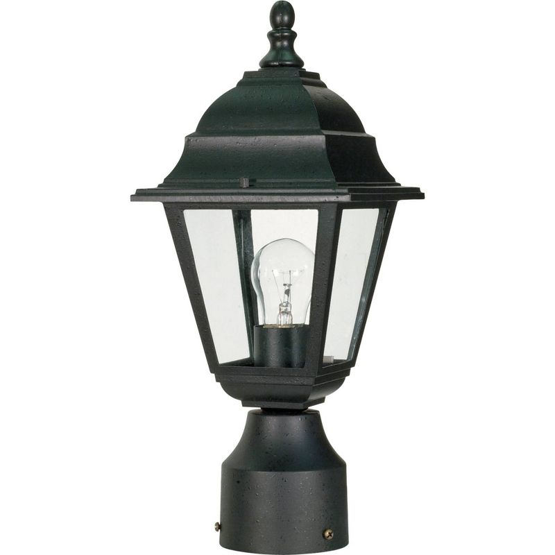 6" Light Textured Outdoor Post Mount Light Black - Aurora Lighting