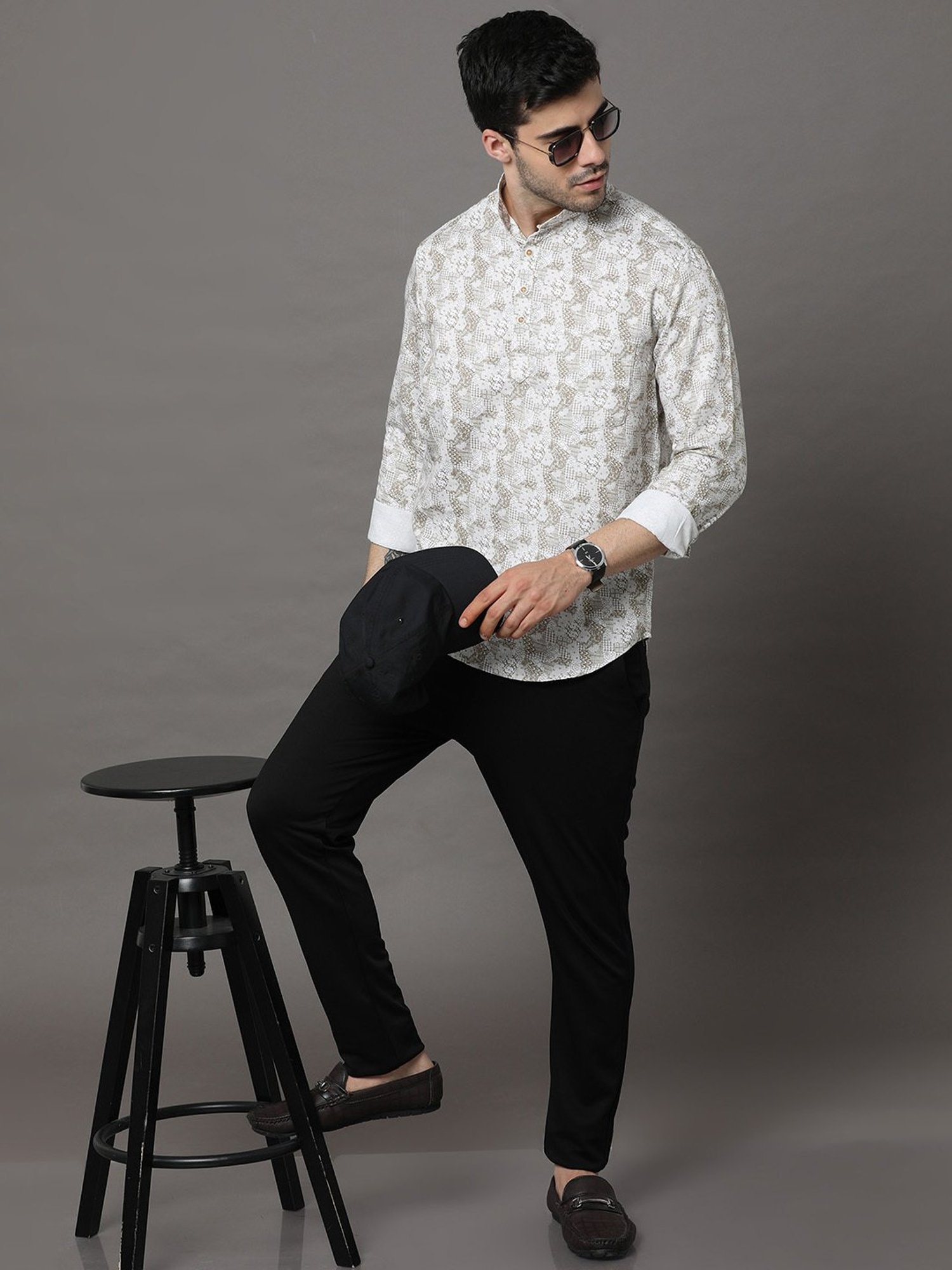 Manthan Red Full Sleeves Solid Kurta