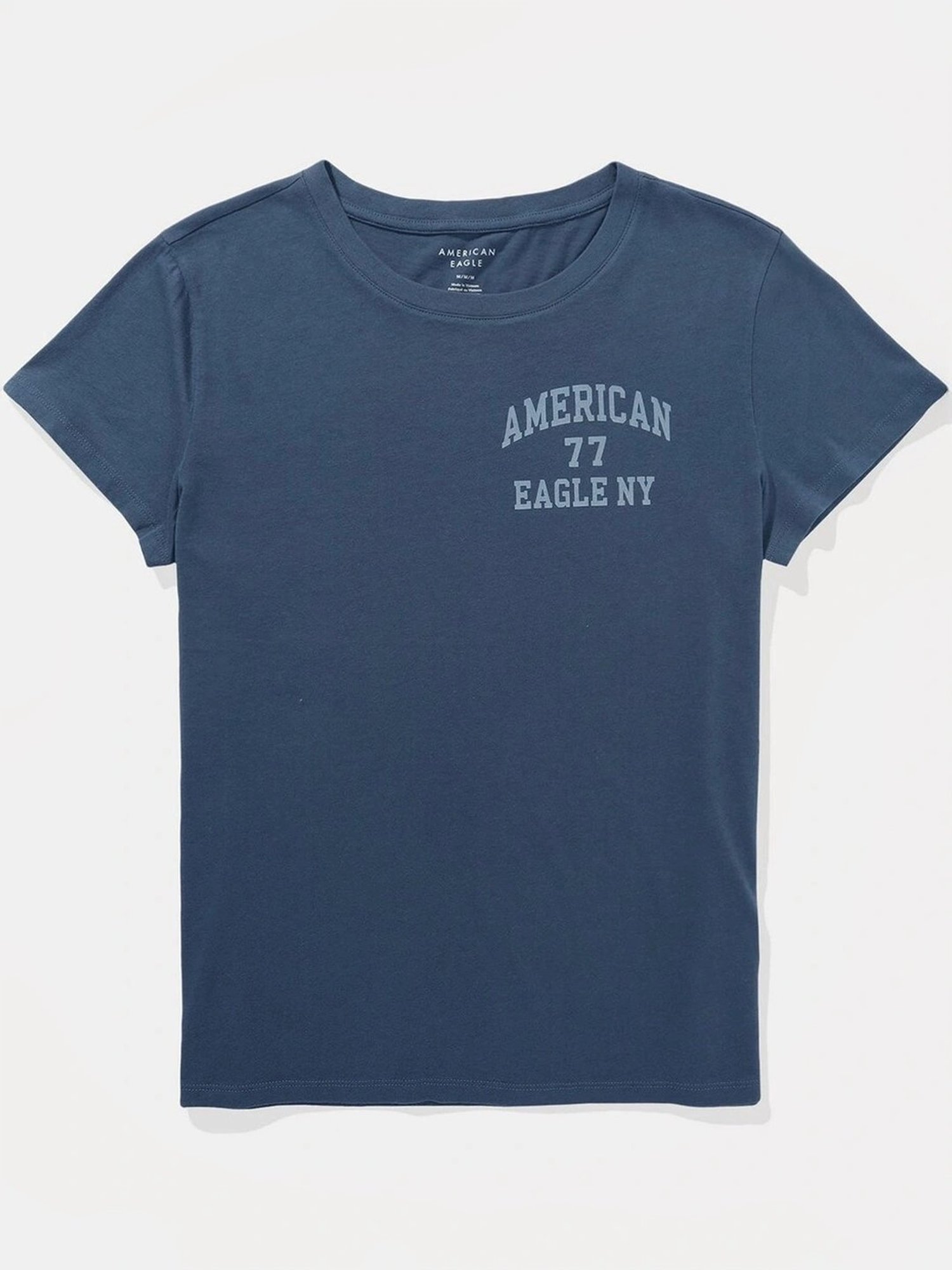 American Eagle Outfitters Blue Cotton Printed T-Shirt