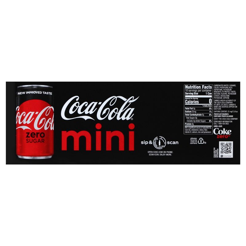Coca-Cola Zero Sugar - 10pk/7.5 fl oz Mini-Cans