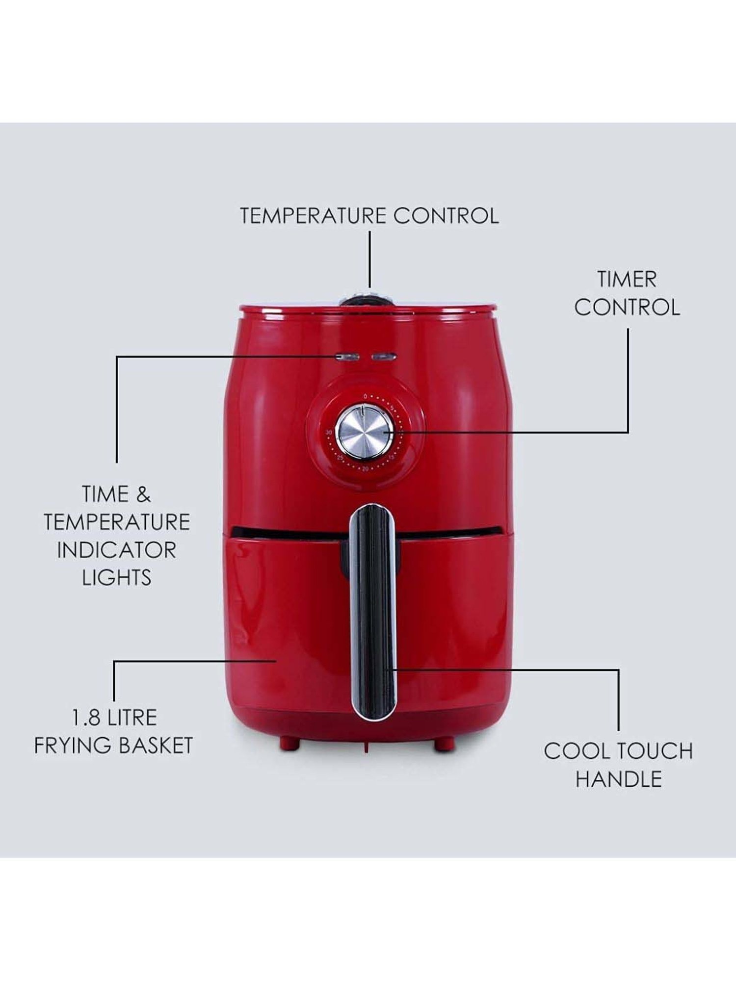 Prestige Nutrifry Black Plastic Electric Digital Touch Airfryer 4.5L