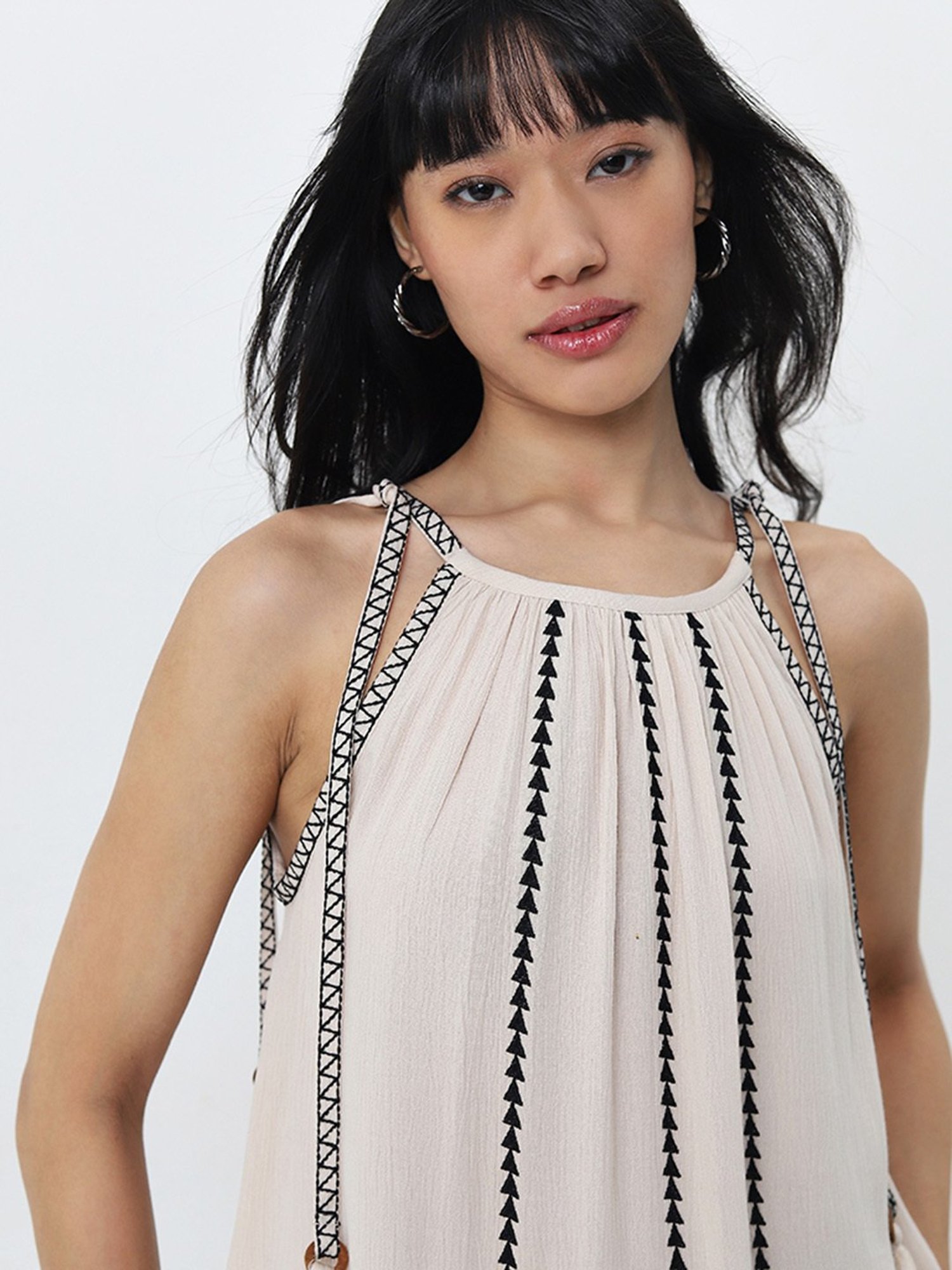 Bombay Paisley by Westside Off-White Embroidered Top