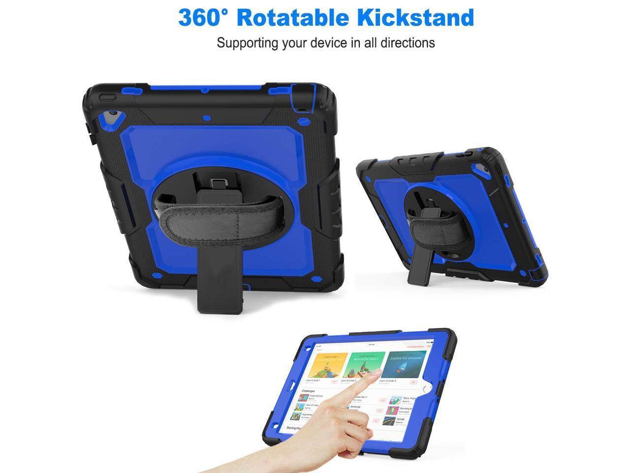 iPad 9.7 2018 2017 Case iPad Air 2 Case iPad Pro 9.7 Case Heavy Duty Rugged Shockproof Protective Hard Case Cover For for Apple iPad 6th / 5th Generation / iPad Air 2 / iPad Pro 9.7 inch