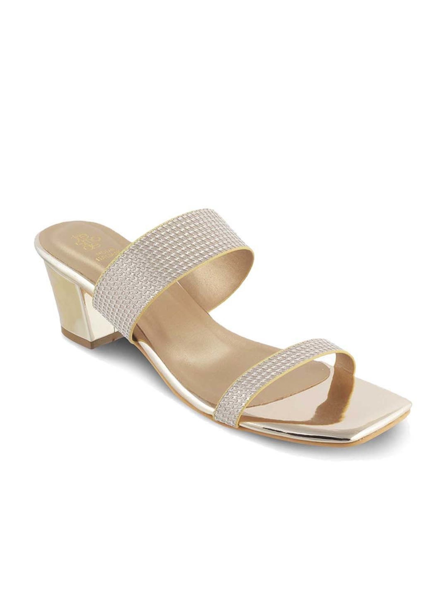 Tresmode Women's Golden Casual Sandals