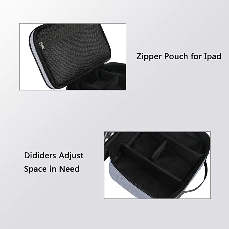 Organizer Bag Travel Universal Cable Organizer Case Durable Accessories Pouch with Handle Small Electronic Carrying Bag for Cable Flash Diver Phone USB Power Bank Grey