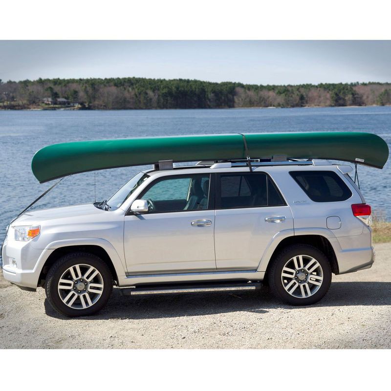 Seattle Sports Riverside Universal Canoe Carrier Motor Vehicle Mounting Kit with Non Skid Anti Slippage Foam Blocks and Buckle Straps