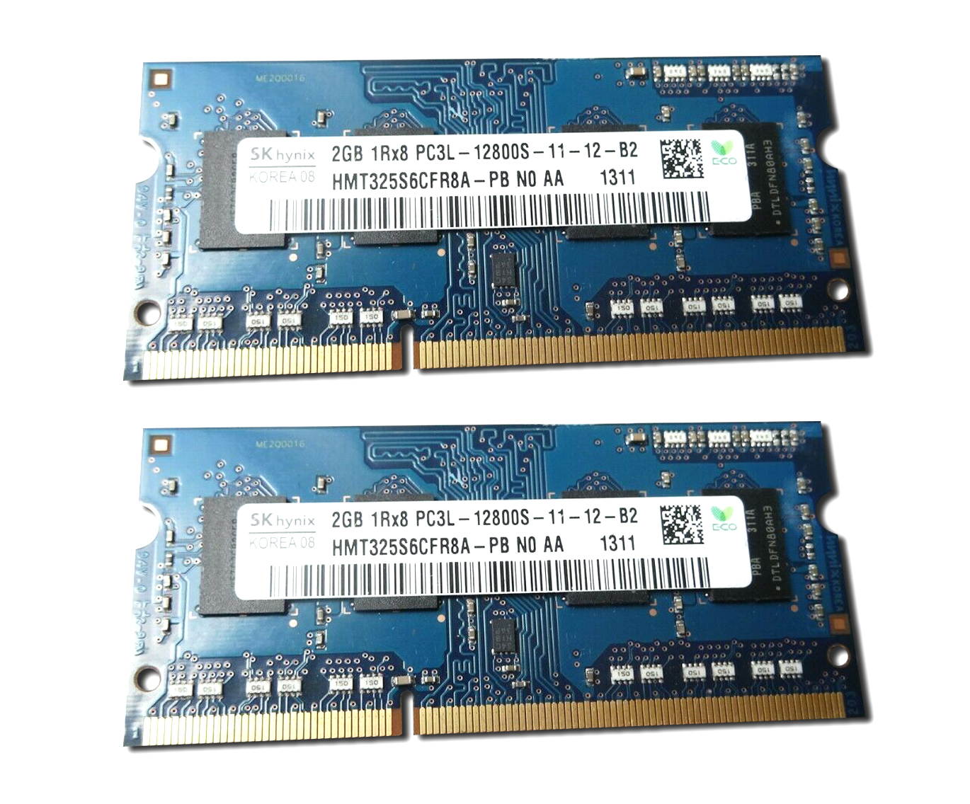 4GB 2X2GB Hynix PC3L-1600Hmz SODIMM Memory DDR4L-12800S 1.35V HMT325S6CFR8A-PB