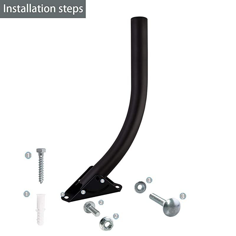 Antenna Mount -  Attic Adjustable Weather Proof Outdoor TV Antenna Mounting Pole Universal Mount Brackets - Easy Installation, Solid Structure