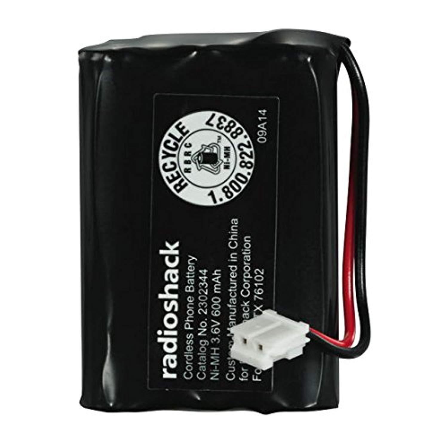 radioshack 3.6v/600mah ni-mh cordless phone battery 3 x aaa size for ge rca & clarity phones