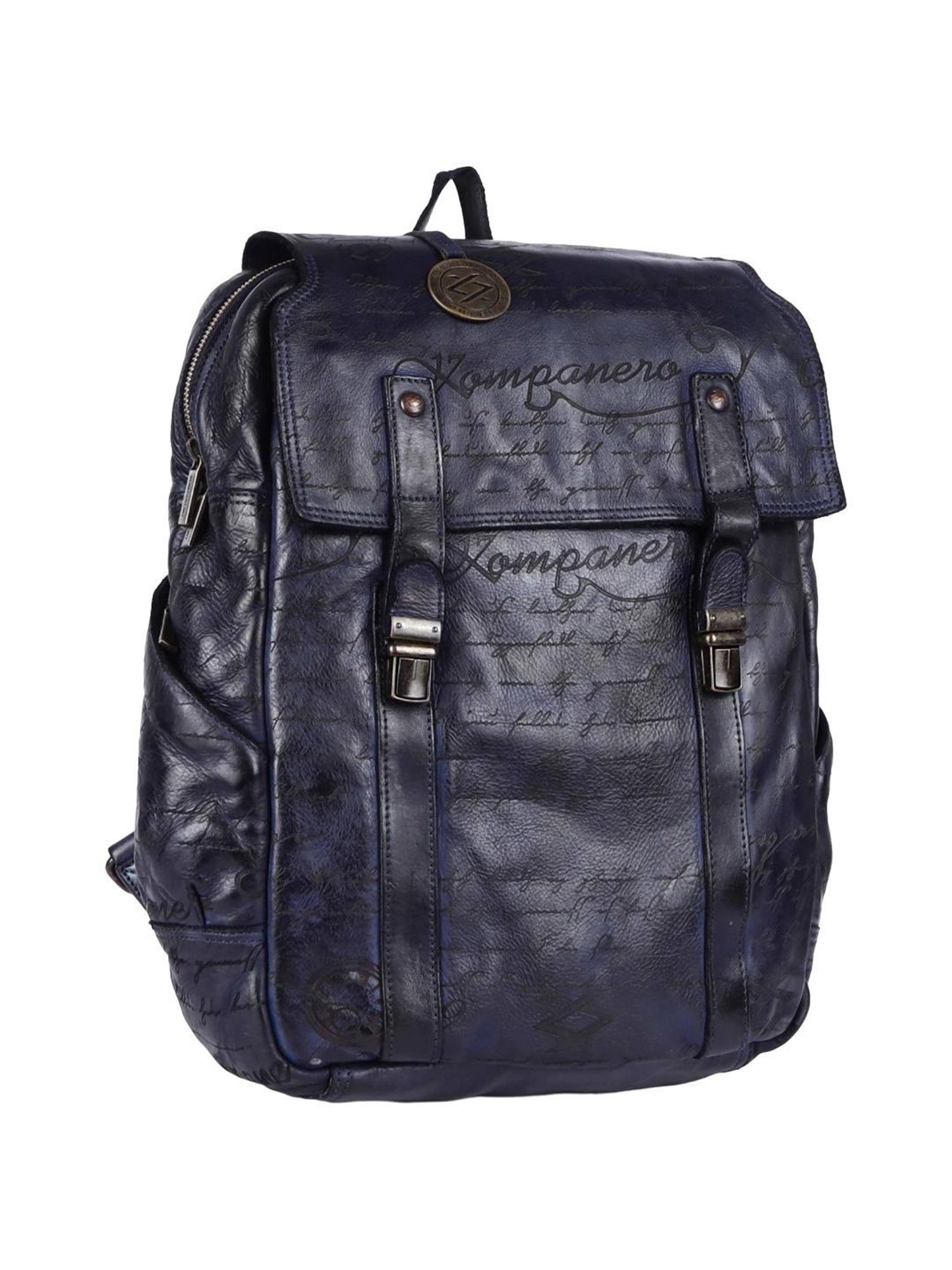 KOMPANERO Maverick Blue Printed Laptop Backpack