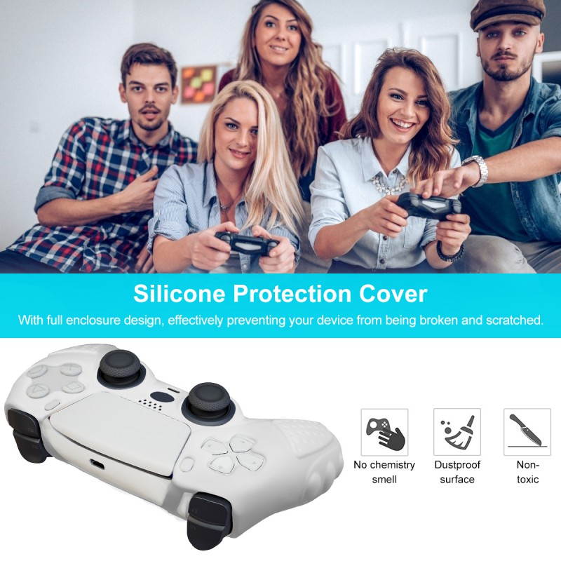 Brightup Dual Charger for PS5 Controller,Wechip Fast Charging Station Charger Dock with LED Indicator Safety Chip Protection Portable Gaming Charging Station Stand, Black