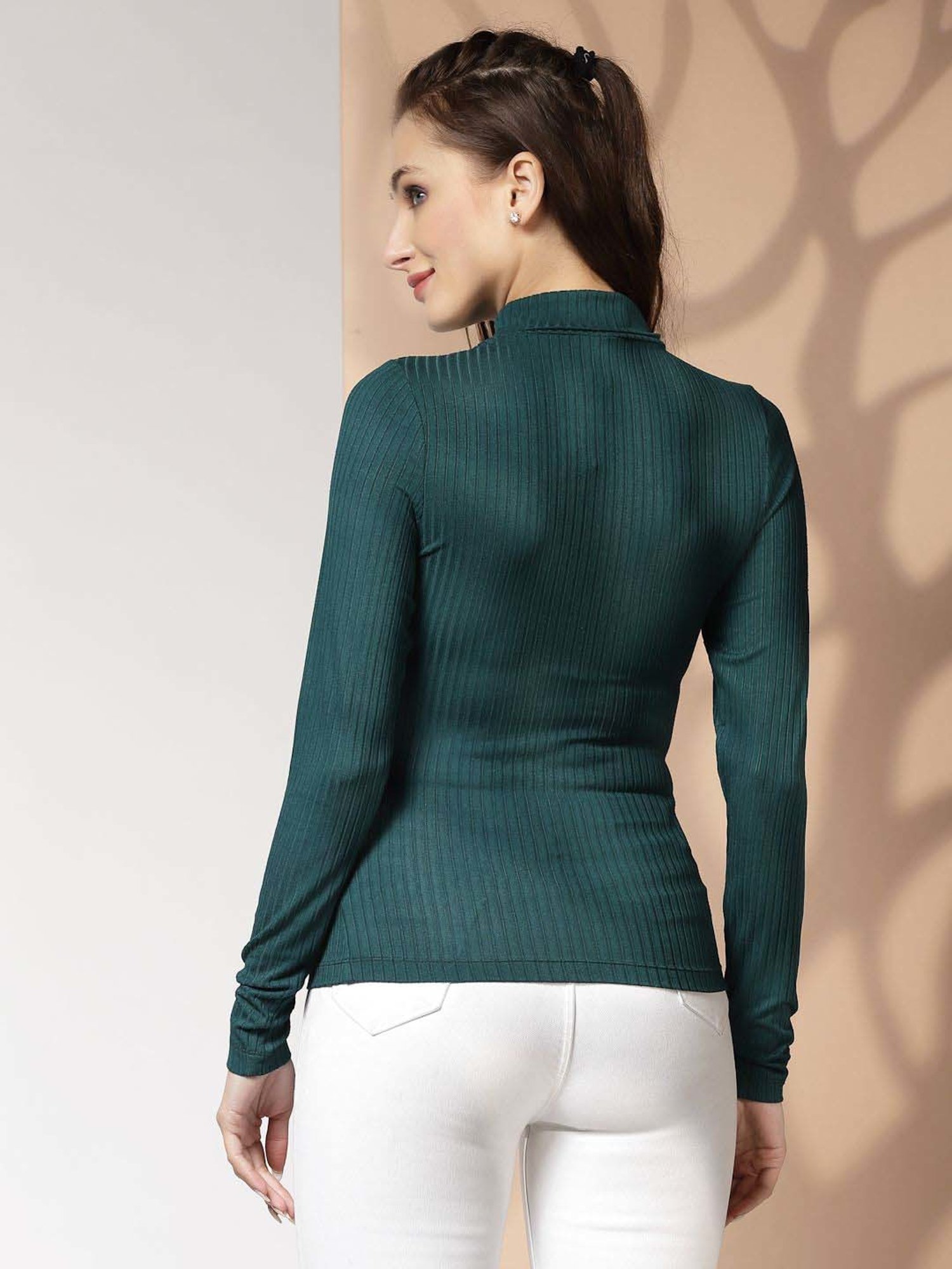 KASSUALLY Green Striped Top