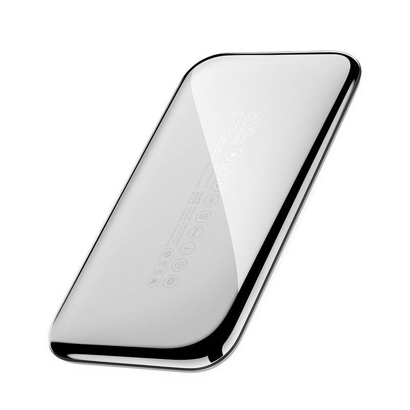 Zmi Power Bank 6000 Mah Portable Mobile Phone Dedicated Mobile Power Stainless Steel Style Charging Treasure Fast Charging Portable Charger Pocket Power Bank for iphone Ipad Samsung