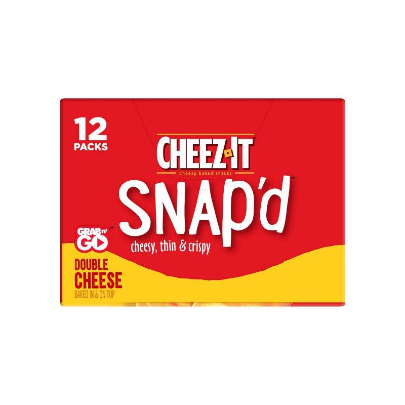 Cheez-It Snaps Double Cheese Multipack Crackers - 12ct