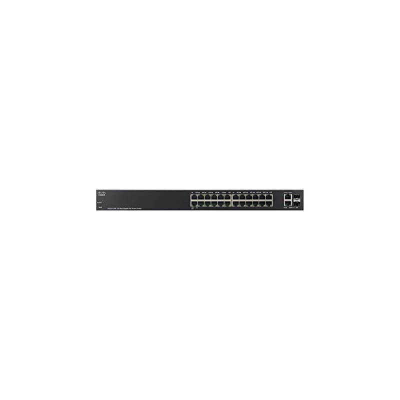 SG220-26P Smart Switch with 26 Gigabit Ethernet (GbE) Ports with 2 Gigabit Ethernet combo mini-GBIC SFP, 180W PoE, Limited Lifetime Protection (SG220-26P-K9-NA)