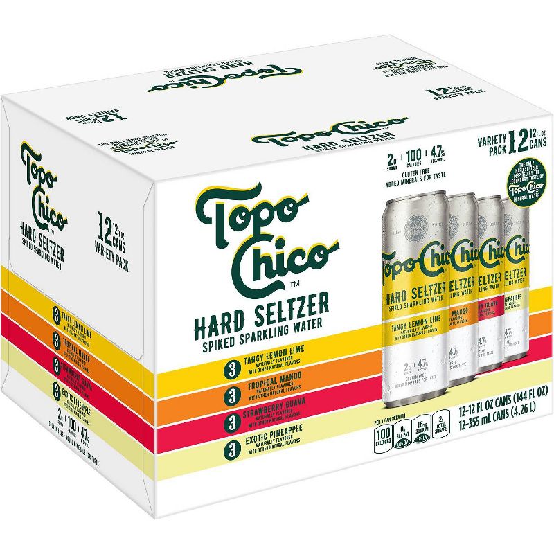 Topo Chico Hard Seltzer Variety Pack - 12pk/12 fl oz Slim Cans