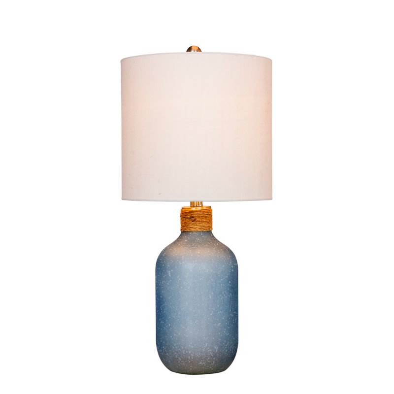 Coastal Bottle Glass Table Lamp Blue  - Fangio Lighting