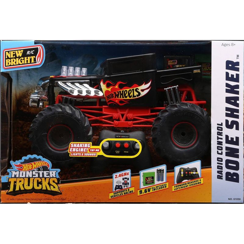 New Bright R/C 1:10 Scale  Hot Wheels Monster Truck - Bone Shaker