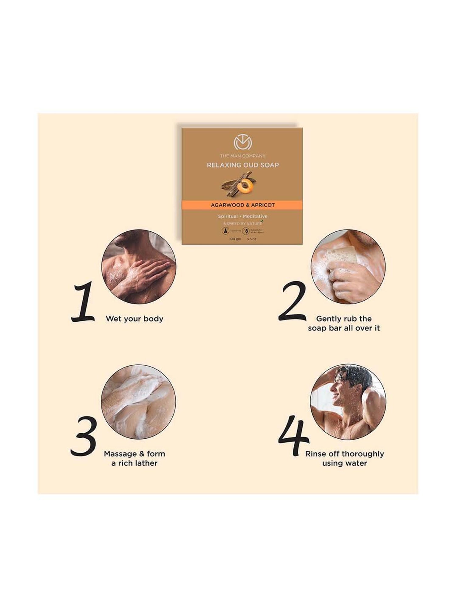 The Man Company Relaxing Oud Soap for Men - (Pack of 2)