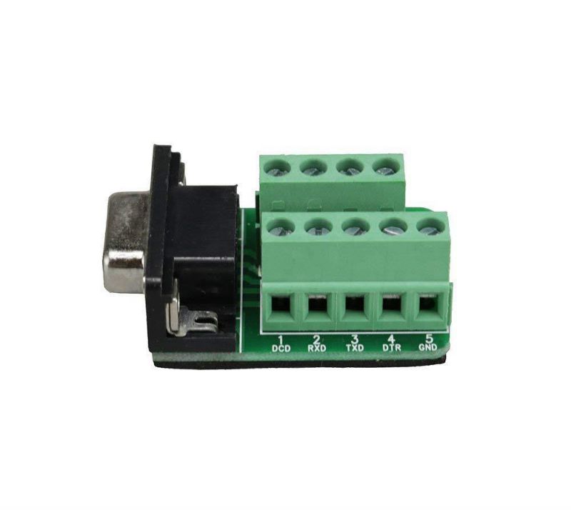 Sysly DB9 female D-SUB Adapter Plate Connector RS232 Serial to Terminal Board Signal Module Riveting Tooth 2 Pcs