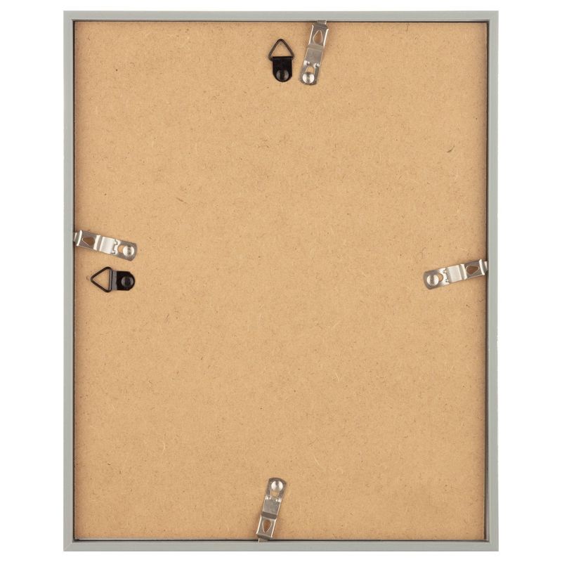 5pc Gallery Wall Frame Set with Decorative Art Prints and Hanging Template Silver - Gallery Solutions