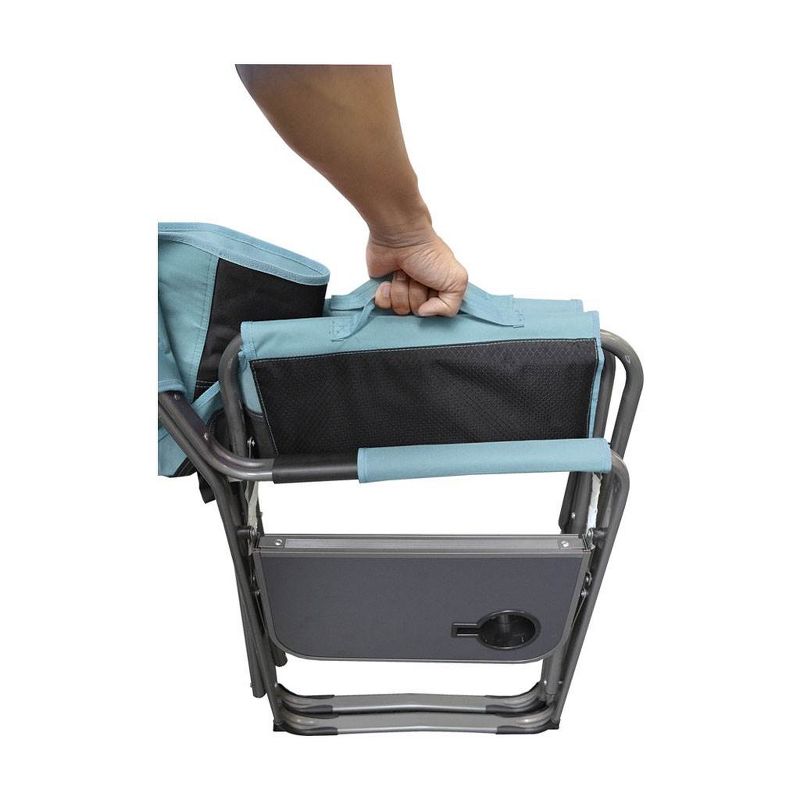 Caravan Canopy Elite Portable Director's Folding Carry Chair, Blue/Grey (2 Pack)