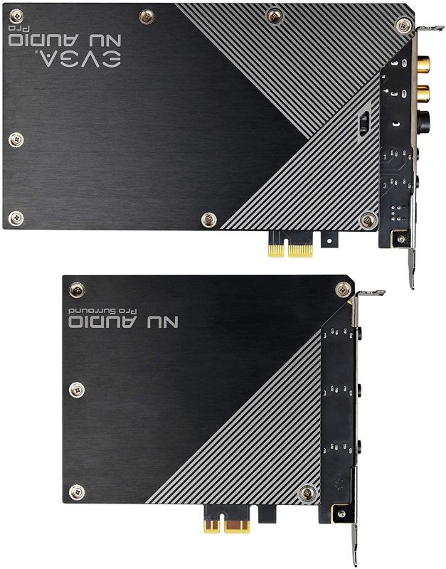 EVGA NU Audio Pro 7.1, 712-P1-AN21-KR, 7.1 Surround, Lifelike Audio, PCIe, RGB LED, Backplate, Designed with Audio Note