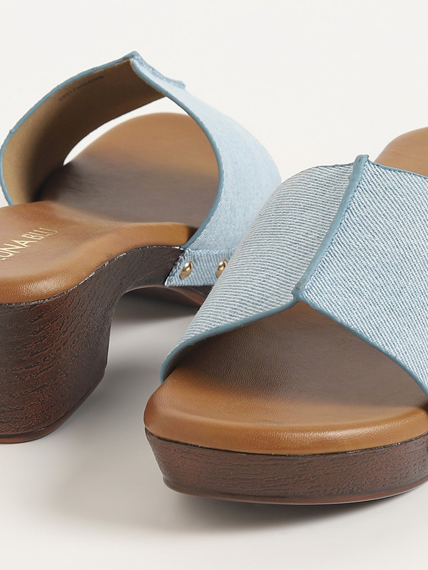 LUNA BLU by Westside Blue Slip-On Heel Sandals