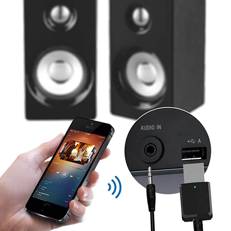 Bluetooth Transmitter Receiver 2 in 1 Wireless Home Stereo Audio Transmitter Portable Bluetooth 50 Audio Adapter for TVPCProjector and More USB Power