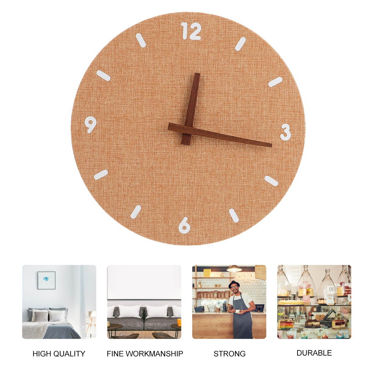 1Pc Creative Clock Decoration Household Hanging Quartz Office Clock Adornment