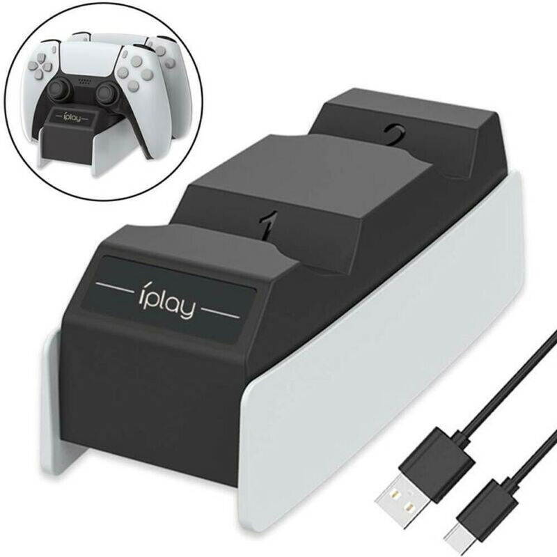 Dual Charging Station Charger Dock For PlayStation 5 Dual Sense Controller, 2 Ports USB Type-C Charger Dock Stand for PS5