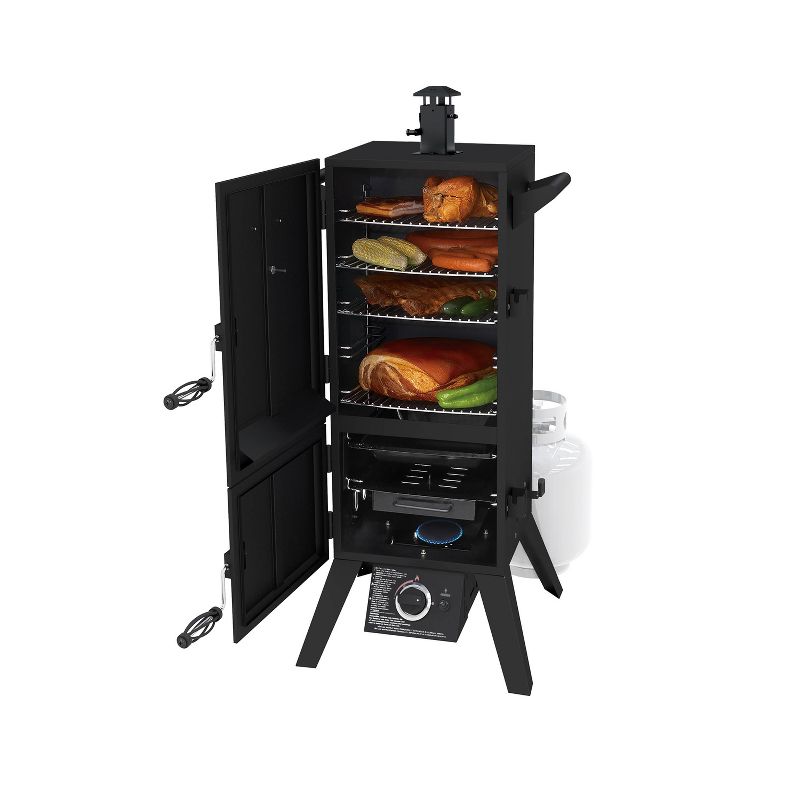Dyna-Glo Vertical Double Door Propane Gas Smoker Model DGY784BDP