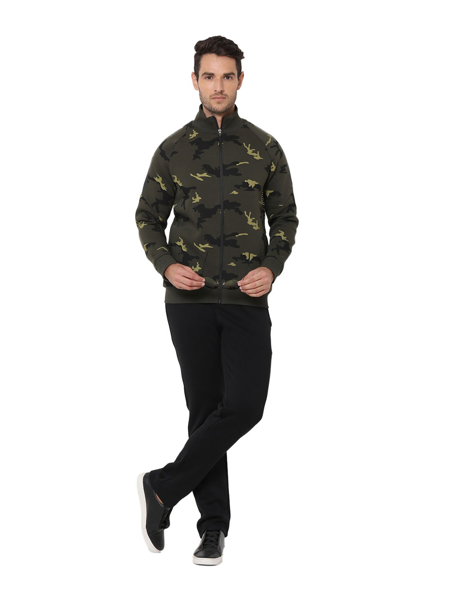 Sweet Dreams Olive & Black Printed Tracksuit