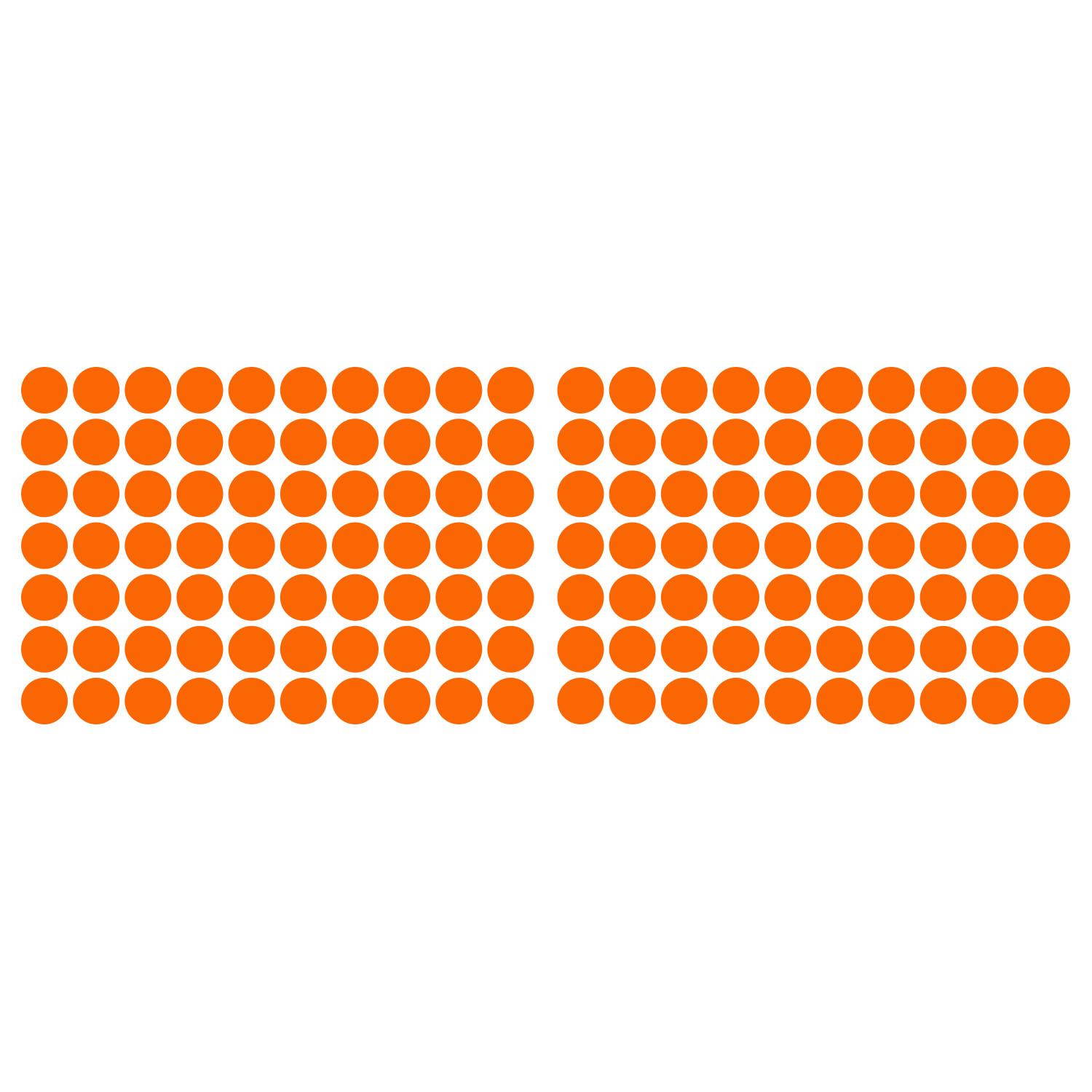 LiteMark 2 Inch Orange Dot Decals - Pack of 80