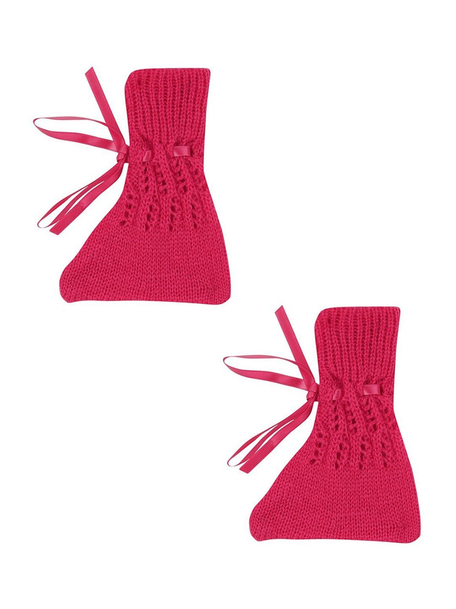 Little Angels Kids Maroon Textured Pattern Full Sleeves Sweater Set