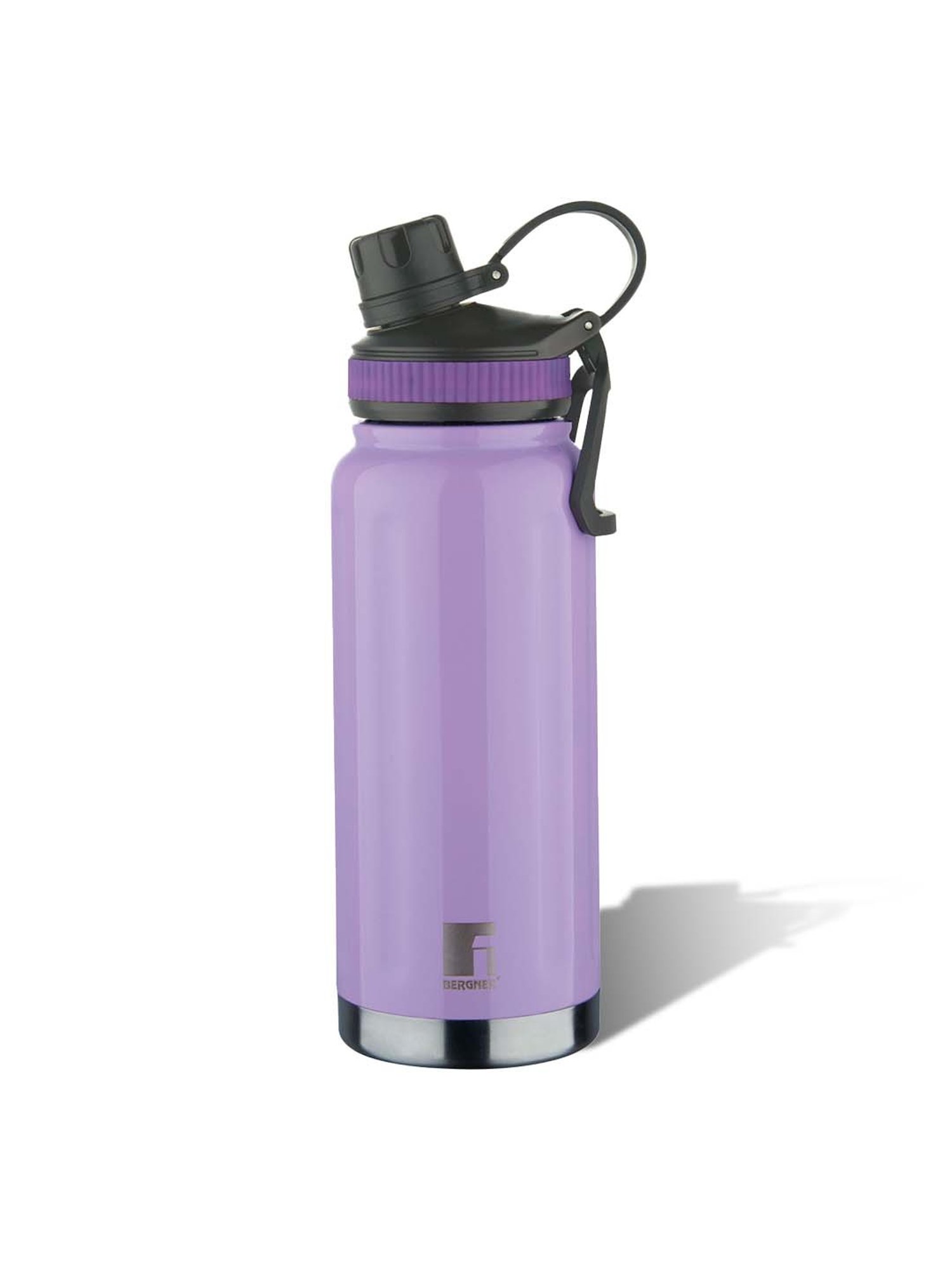 Bergner Walking Purple Stainless Steel Thermosteel Hot and Cold Bottle (1.2 L)