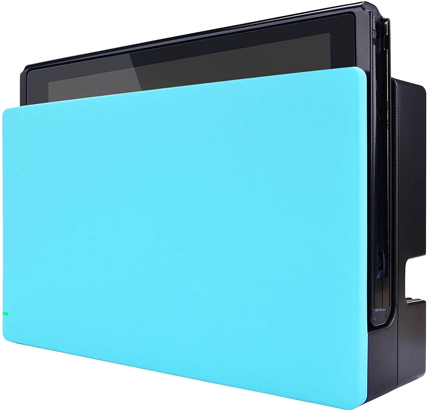 eXtremeRate Heaven Blue Custom Faceplate for Nintendo Switch Charging Dock, Soft Touch Grip DIY Replacement Housing Shell for Nintendo Switch Dock - Dock NOT Included