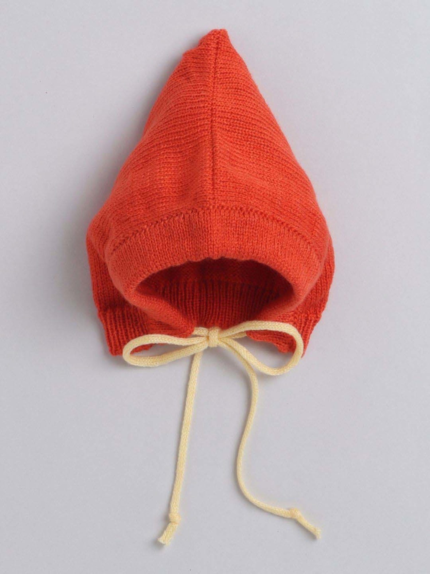 Little Angels Kids Orange Textured Pattern Full Sleeves Sweater Set