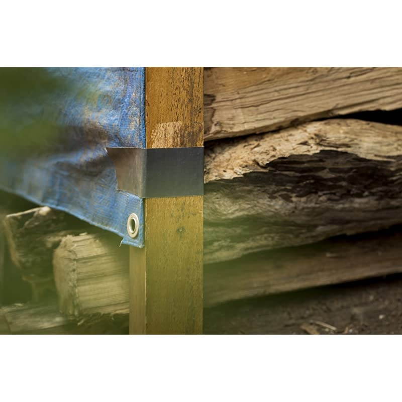 Ferociously Strong Tape Duct Tape with UV Resistant amp Waterproof Backing for Wood Brick Concrete and More 12 yd x 188quot Gunmetal Gray 1Roll 241309