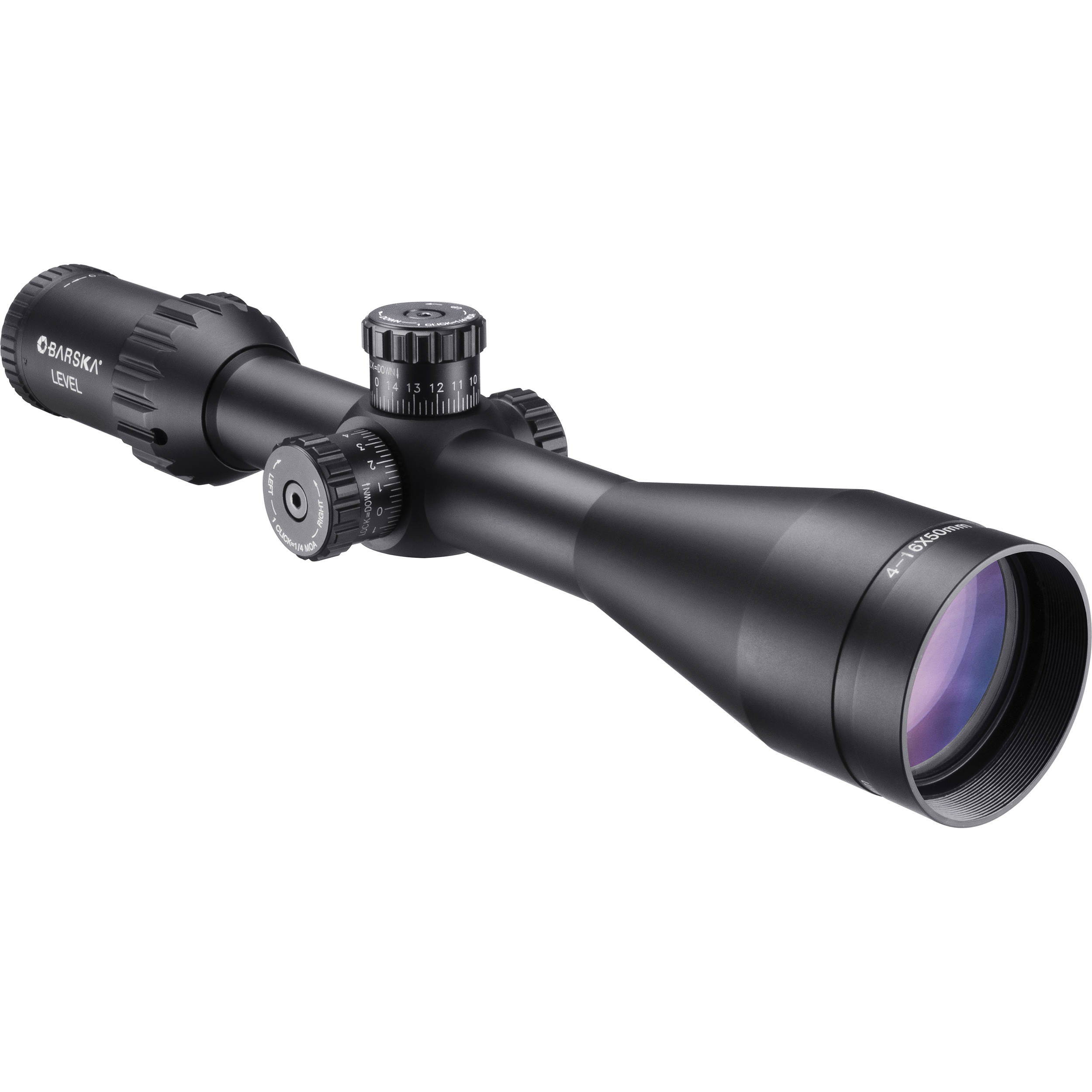 Barska 4-16x50mm Level Rifle Scope, Illuminated MOA Reticle, Black, Medium AC127