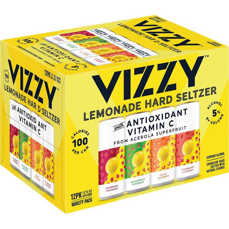 VIZZY Lemonade Hard Seltzer Variety Pack - 12pk/12 fl oz Slim Cans