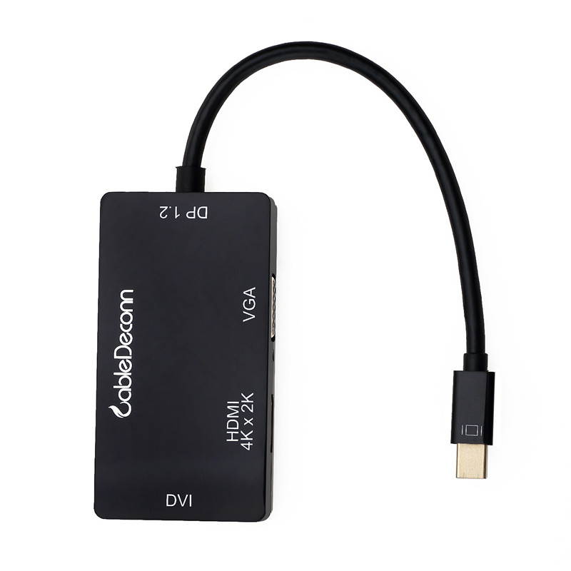 CableDeconn Mini Displayport to Hdmi VGA Dvi Adapter multiport converter 3 in1 multi vga adapter 4K*2K for macbook iMac Surface