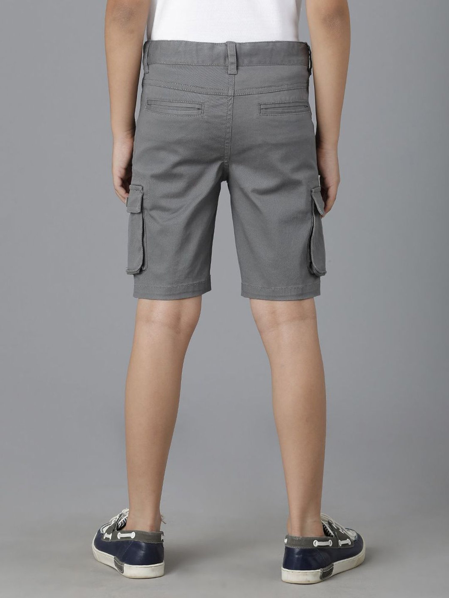 Under Fourteen Only Kids Grey Regular Fit Shorts