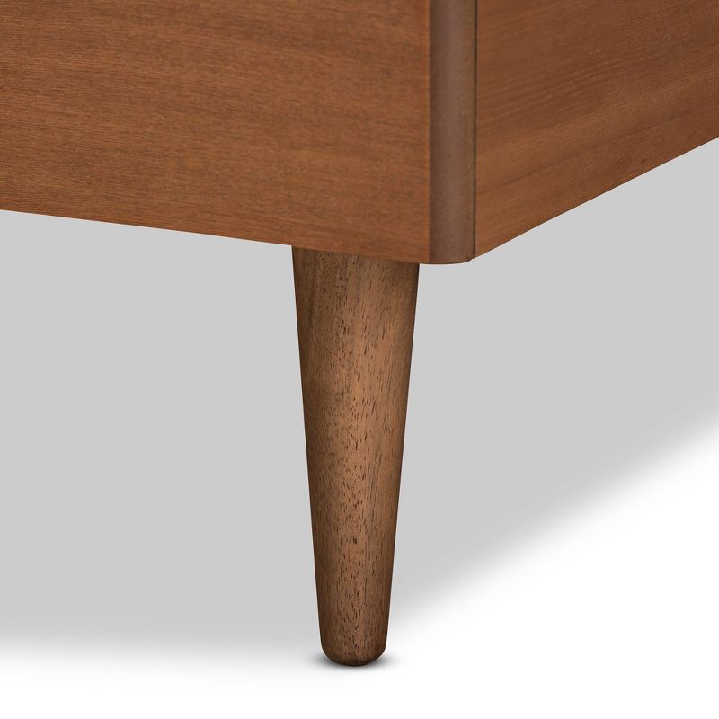 Twin Rin Wood Platform Bed Walnut Brown - Baxton Studio