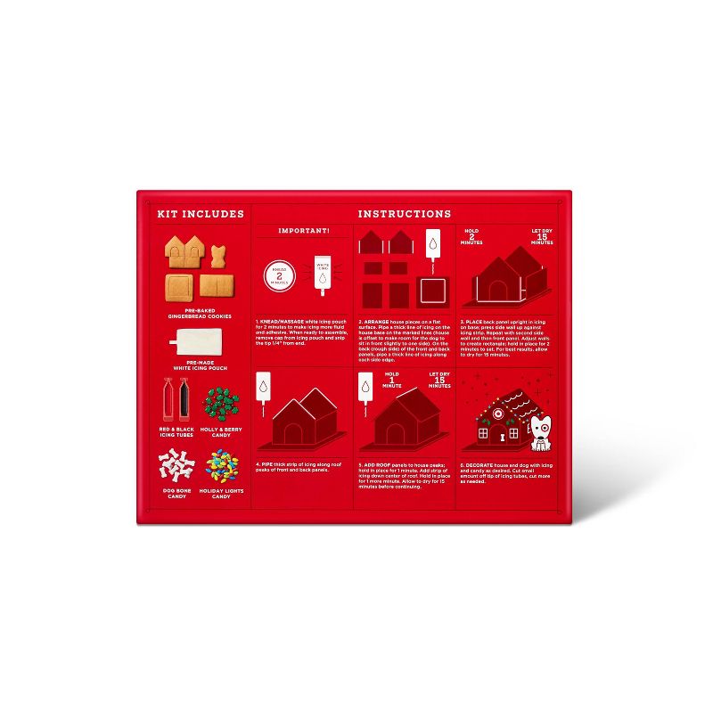 Holiday Bullseye's House Gingerbread Kit - 17.2oz - Wondershop™