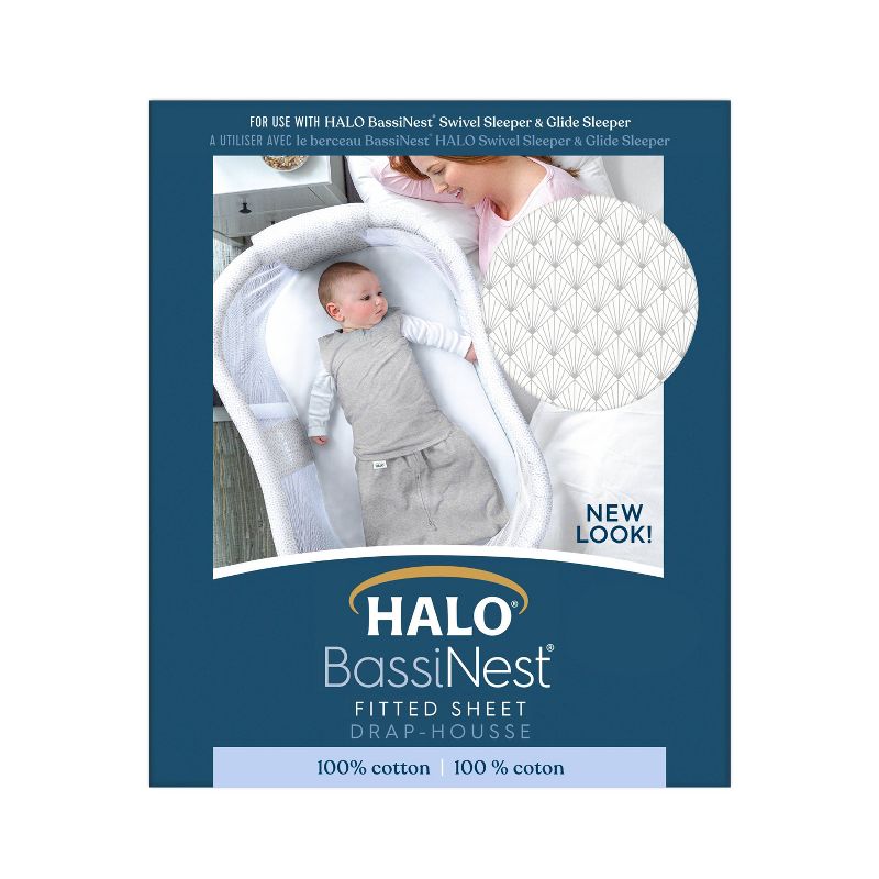 HALO Innovations Bassinest 100% Cotton Sheet - Plume