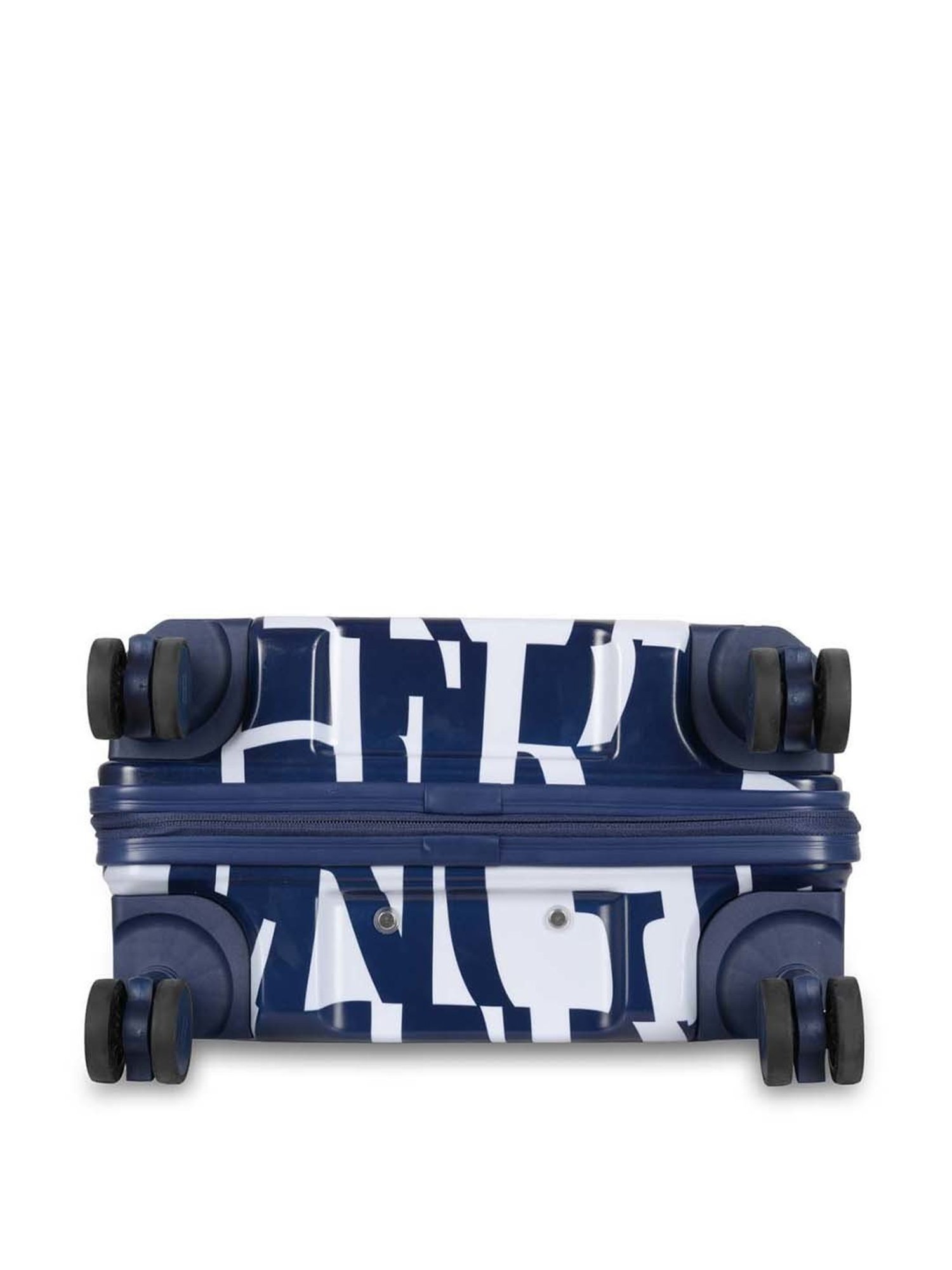 Tommy Hilfiger Navy & White Colorado Spring Hard Case Printed Large Checked Luggage