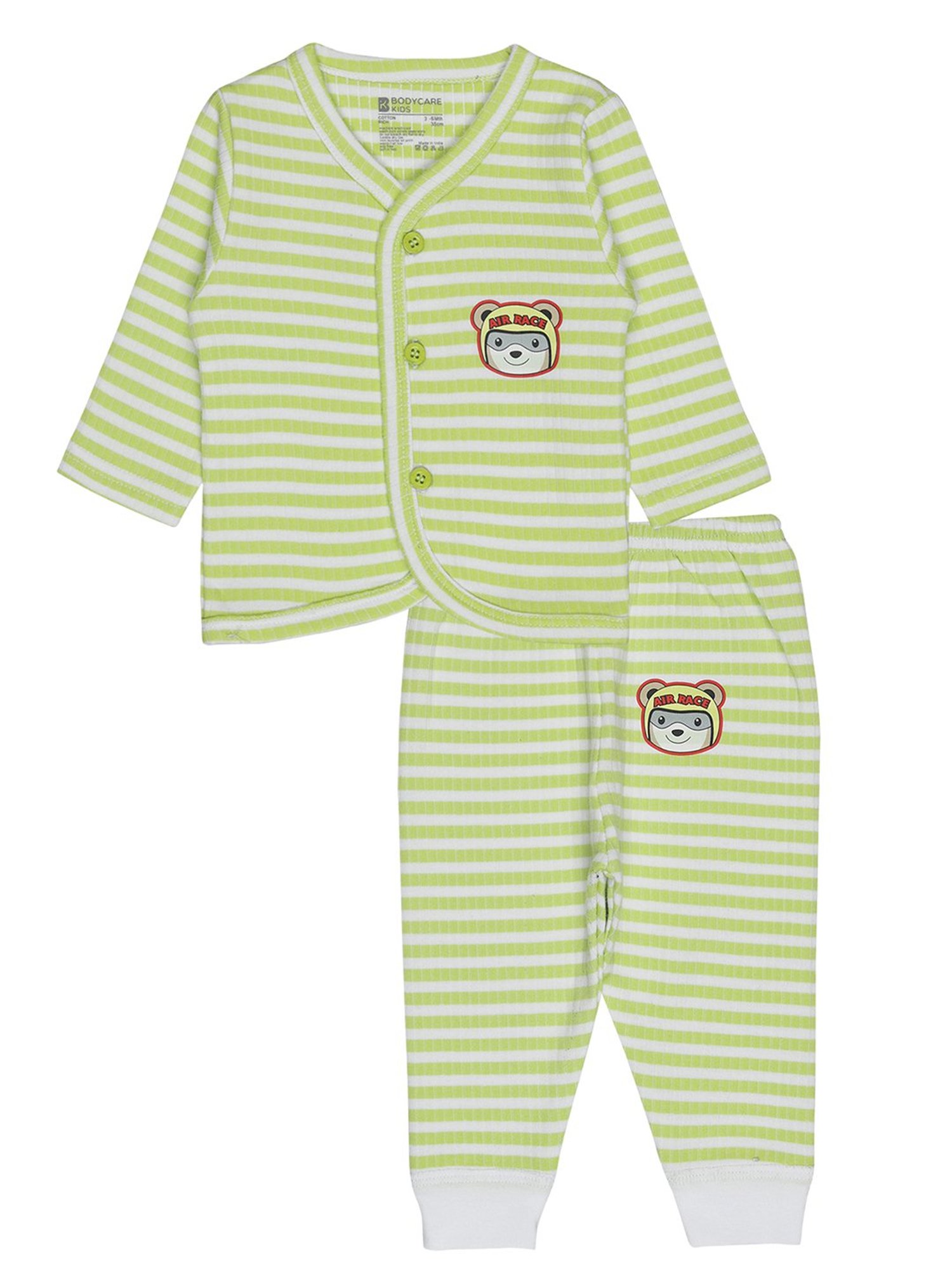 Bodycare Kids Assorted Striped Full Sleeves T-Shirt with Pants