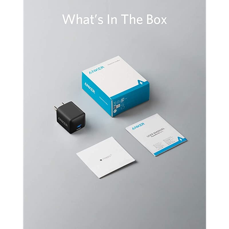 USB C Charger  18W PIQ 30 Compact Fast Charger Adapter PowerPort III Nano USB C Wall Charger for iPhone 1111 Pro11 Pro MaxXRXSX Galaxy S10S9Pixel 32 iPad ProNintendo Switch and More